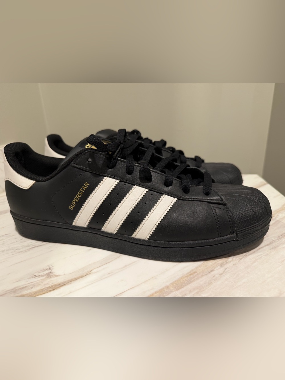Adidas Superstar ADV Mens Shoes Core Black/Cloud White Size 13 Sneakers 3 Stripe - Picture 2 of 9
